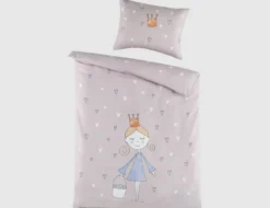 Bettwäsche Kinder Prinzessin Rosa 100x135cm