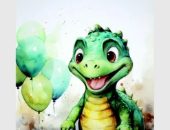 Bild Dino mit Ballons