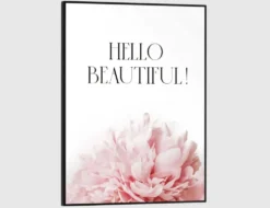 Bild Slim Frame Black Hello Beautiful 30x40cm