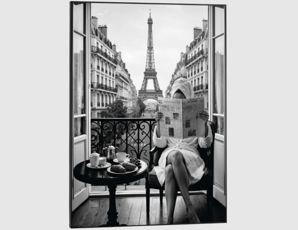 Bild Slim Frame Black Paris Weekend 50x70cm