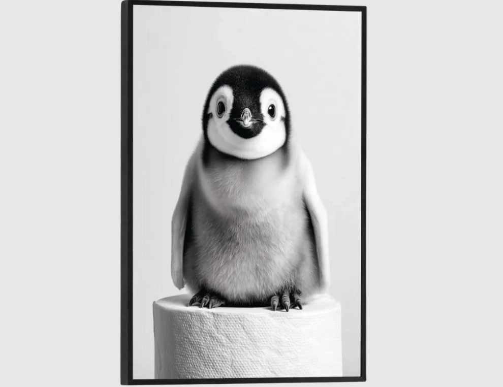 Bild Slim Frame Black Penguin Paper 20x30cm
