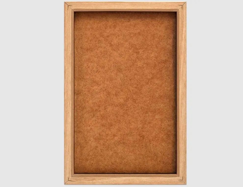 Bild Slim Frame Wood Aqua Flower