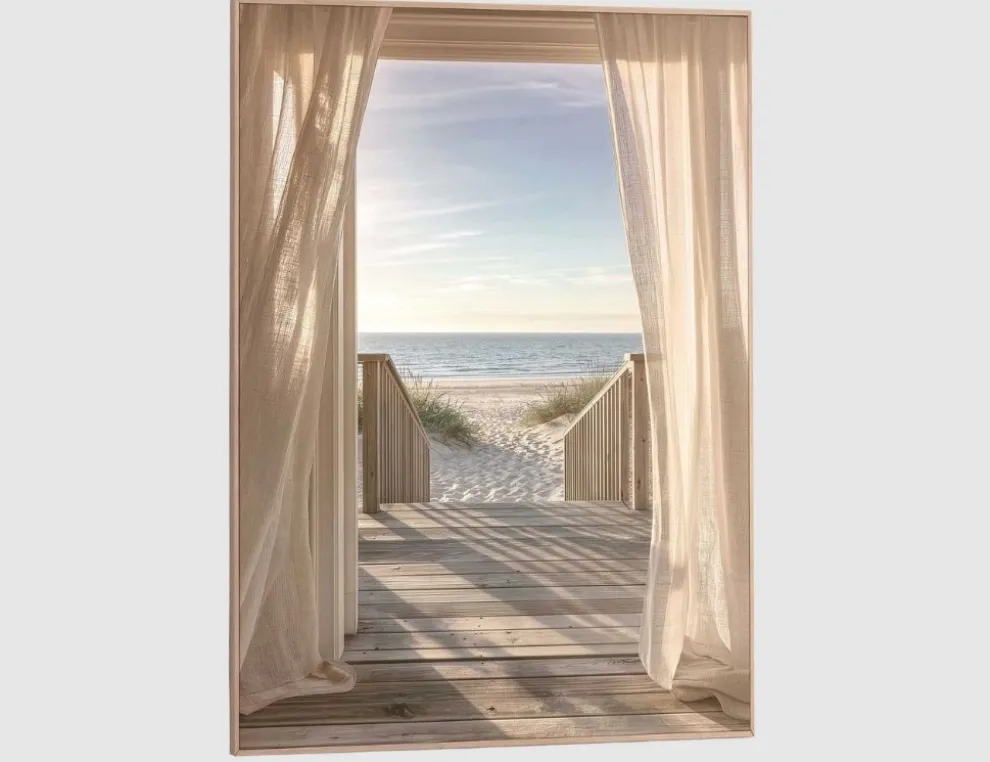 Bild Slim Frame Wood Beach Wind 50x70cm