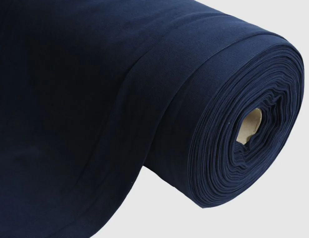 Bündchenstoff uni blau