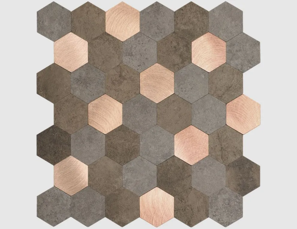 d-c-fix Wandfliese Metal & Stone Hexagon