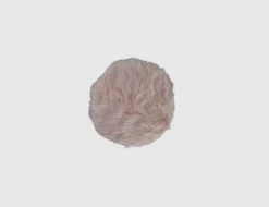 Dekofell rund Rosa
