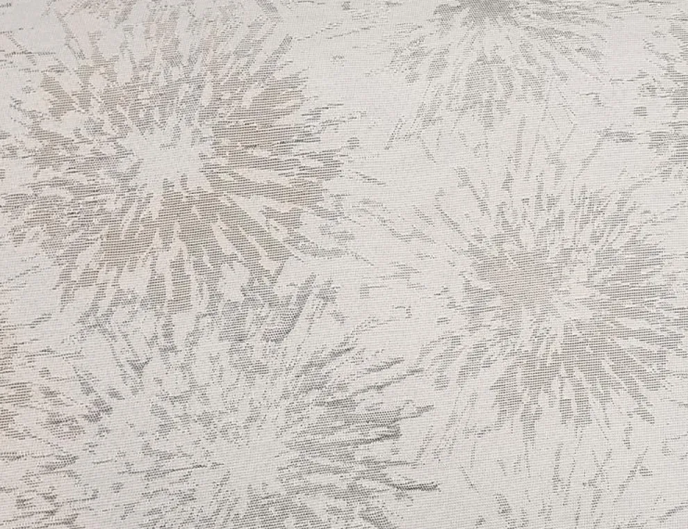 Dekostoff Jacquard Blumen Grau