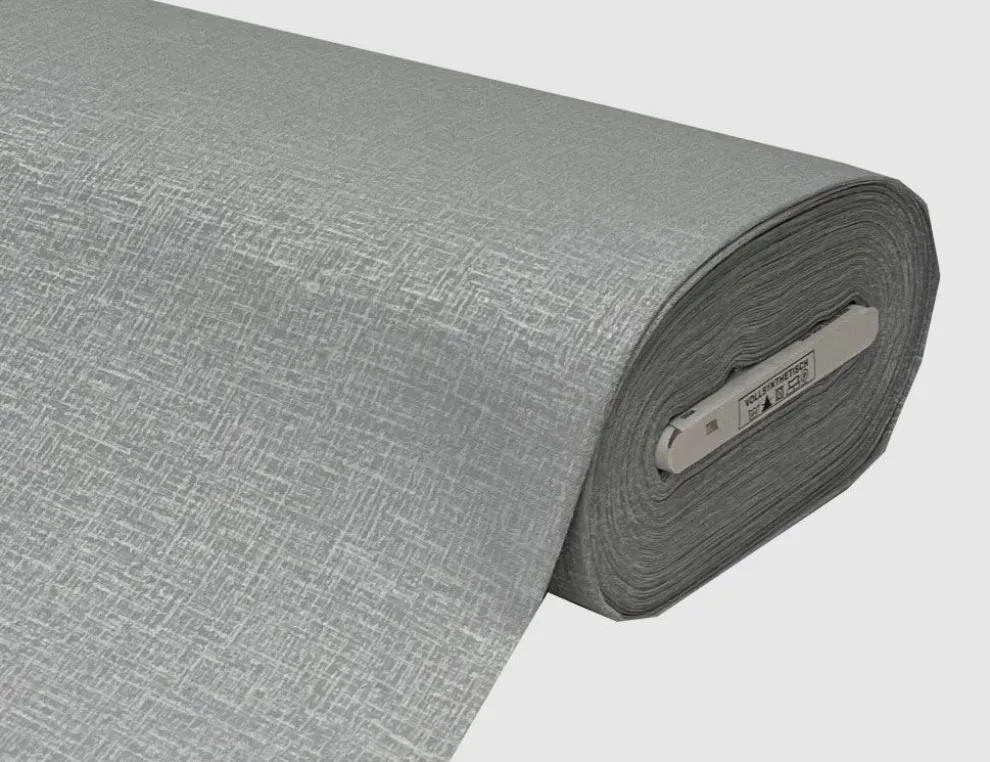 Dekostoff Jacquard Crisscross silber