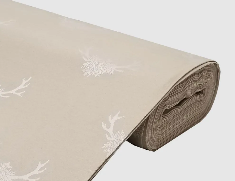 Dekostoff Jacquard Hirschgeweih