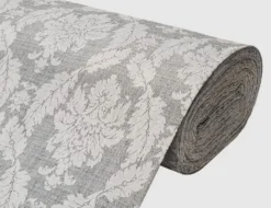 Dekostoff Jacquard Ornament Grau