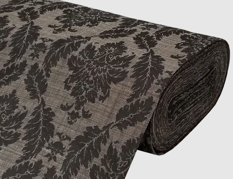 Dekostoff Jacquard Ornament Braun