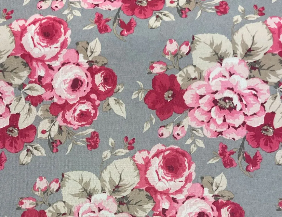 Dekostoff Rose Grau