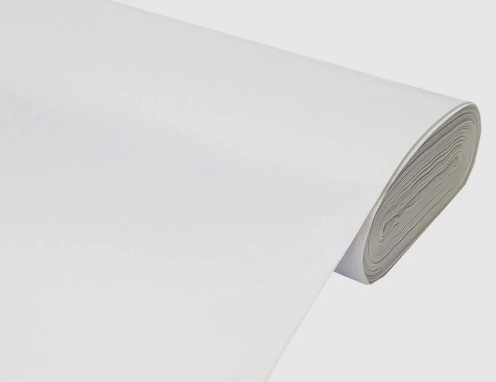 Dekostoff Satin Weiß