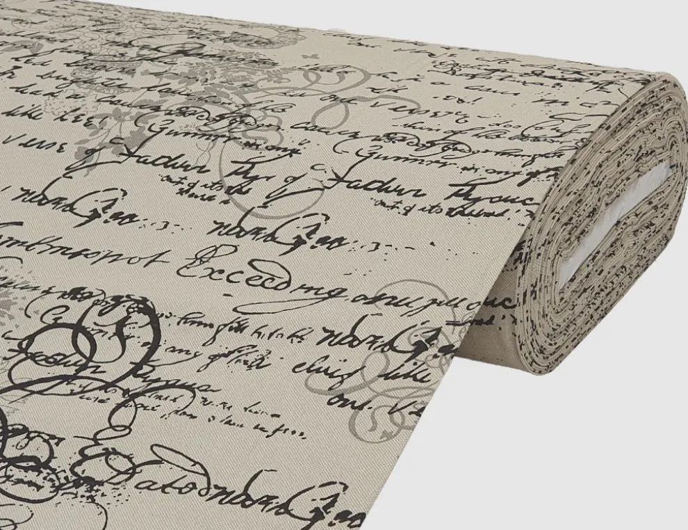 Dekostoff Schrift Natur