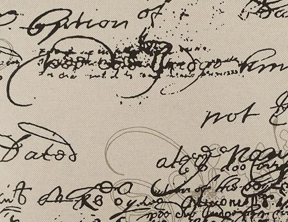 Dekostoff Schrift Natur