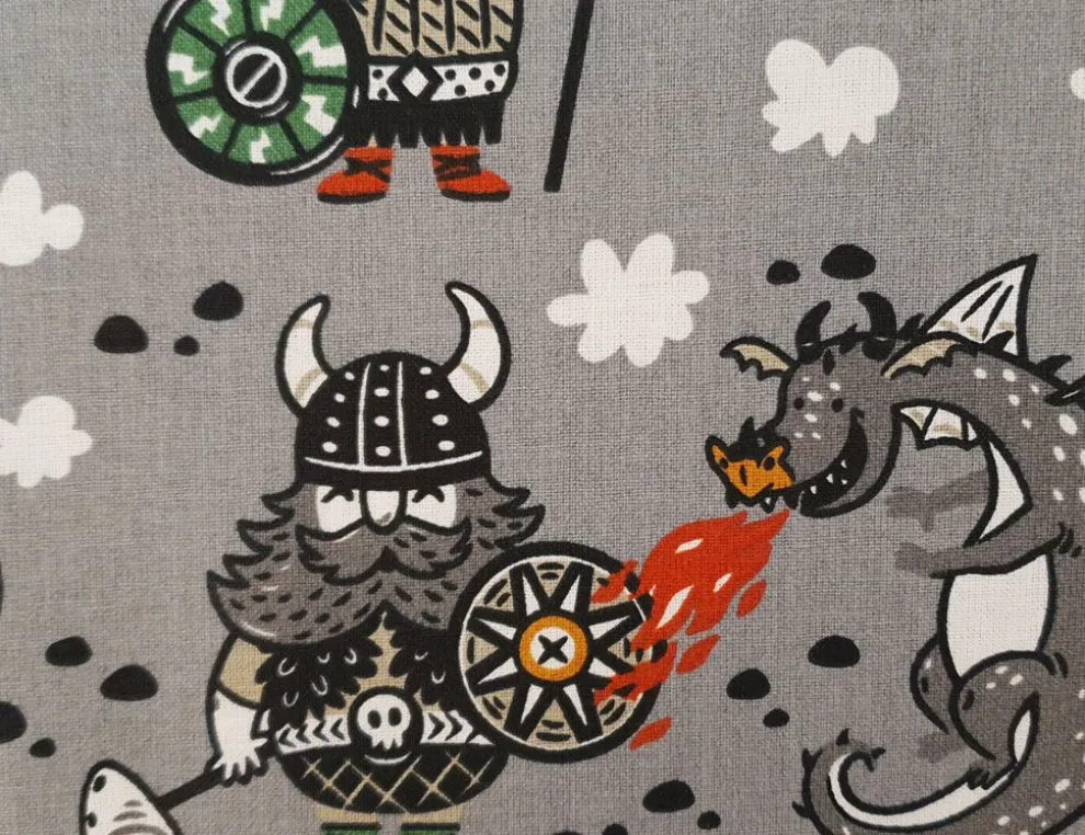Dekostoff Wikinger Hellgrau