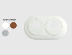 Doppelheizkörperrosette 18mm