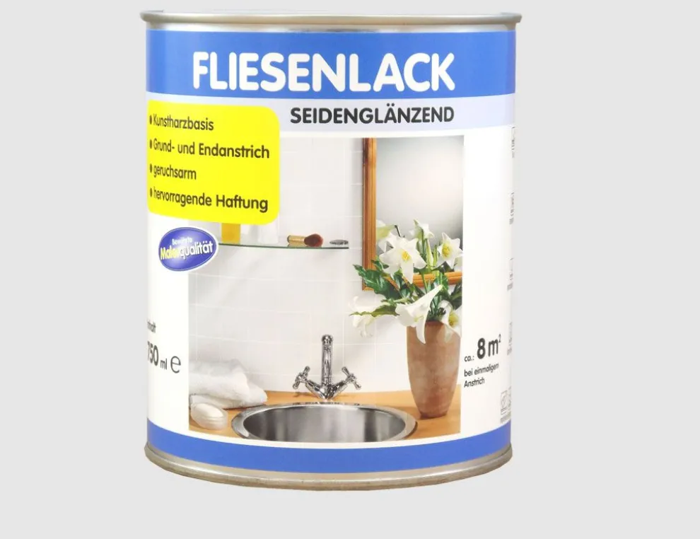 Fliesenlack seidenglänzend weiß