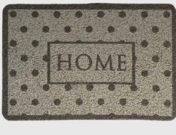 Fußmatte Curly Print Home Grau