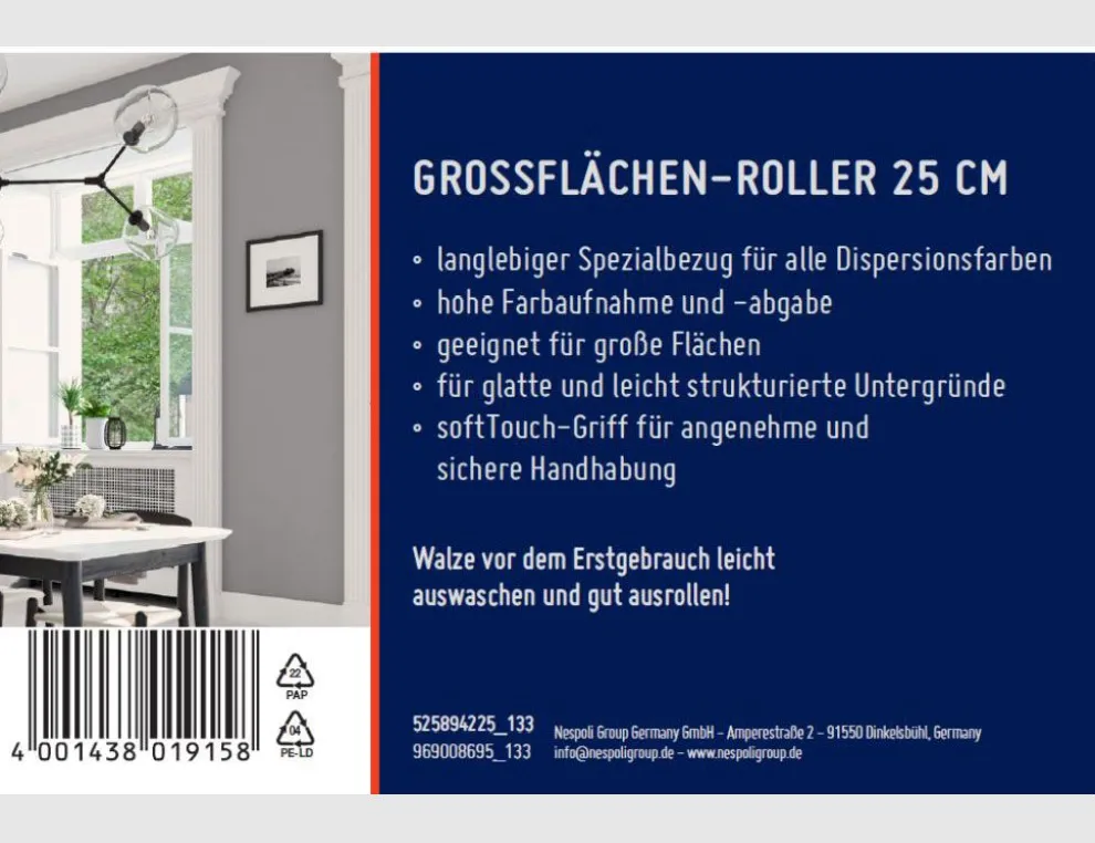 Grossflächen-Roller 25cm