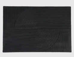 Gummimatte Schwarz Modern