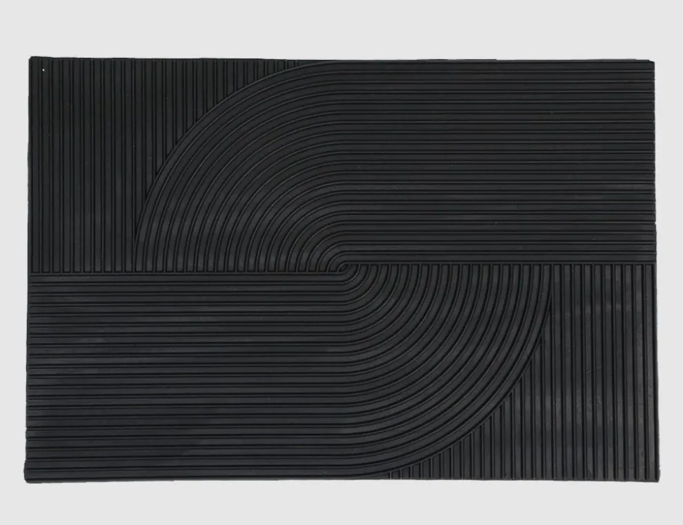 Gummimatte Schwarz Modern