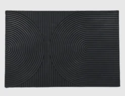 Gummimatte Schwarz Modern