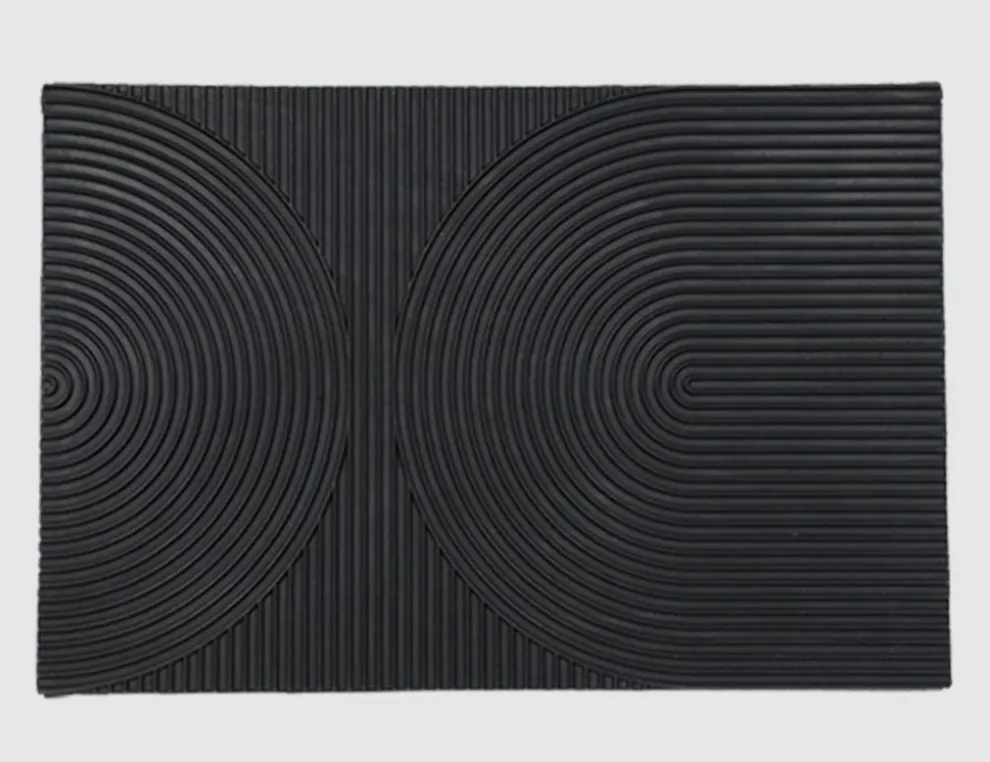 Gummimatte Schwarz Modern