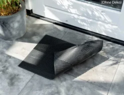 Gummimatte Schwarz Modern