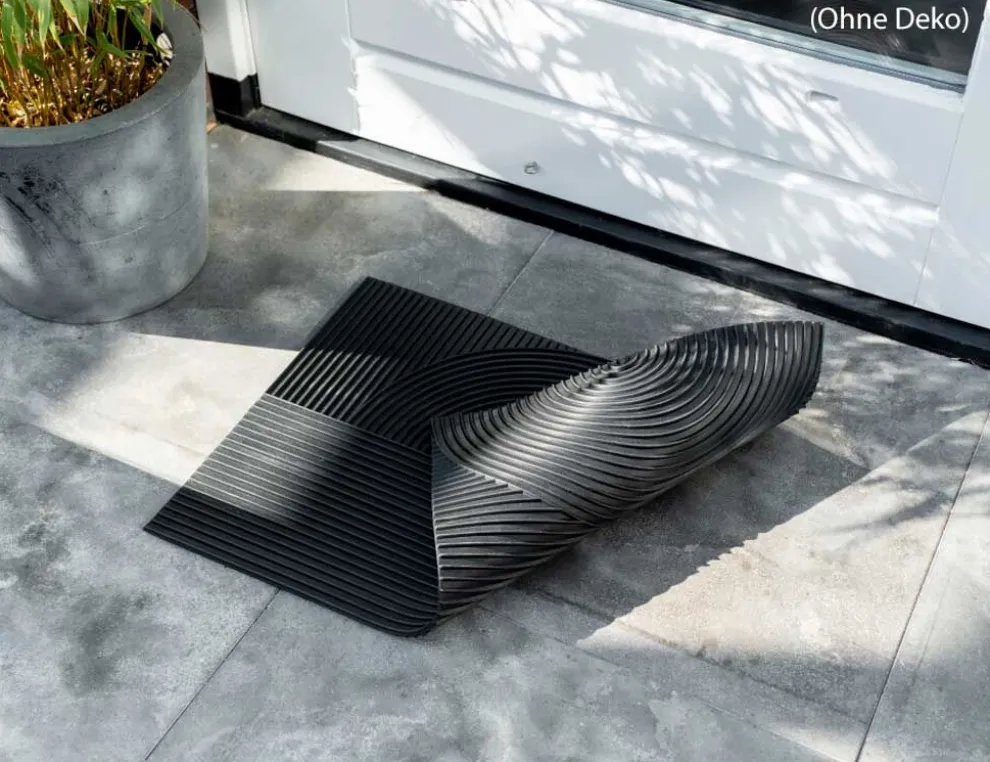 Gummimatte Schwarz Modern