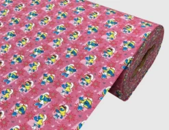 Jerseystoff Schlümpfe Pink