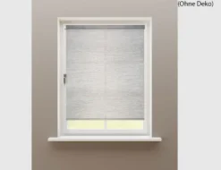 Kettenzugrollo Uni Grau 65x150cm