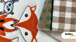 Kinderteppich Tiere creme