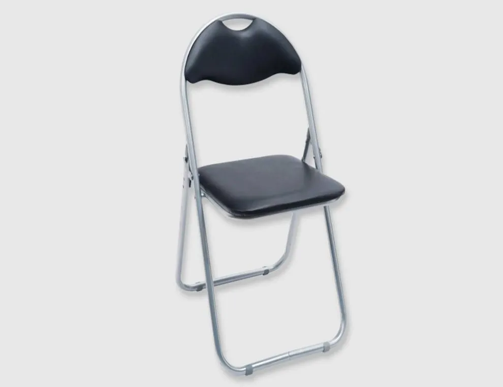 Klappstuhl schwarz-silber