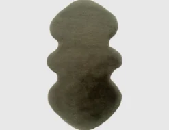 Kunstfellteppich Mia Dunkelgrün
