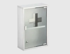 Medizinschrank-Metall-Glastür