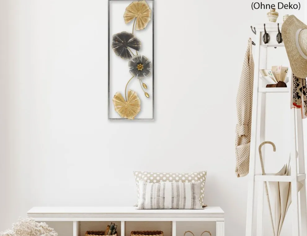 Metallbild Blumen 29x74cm