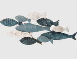 Metallbild Fische 29x74cm