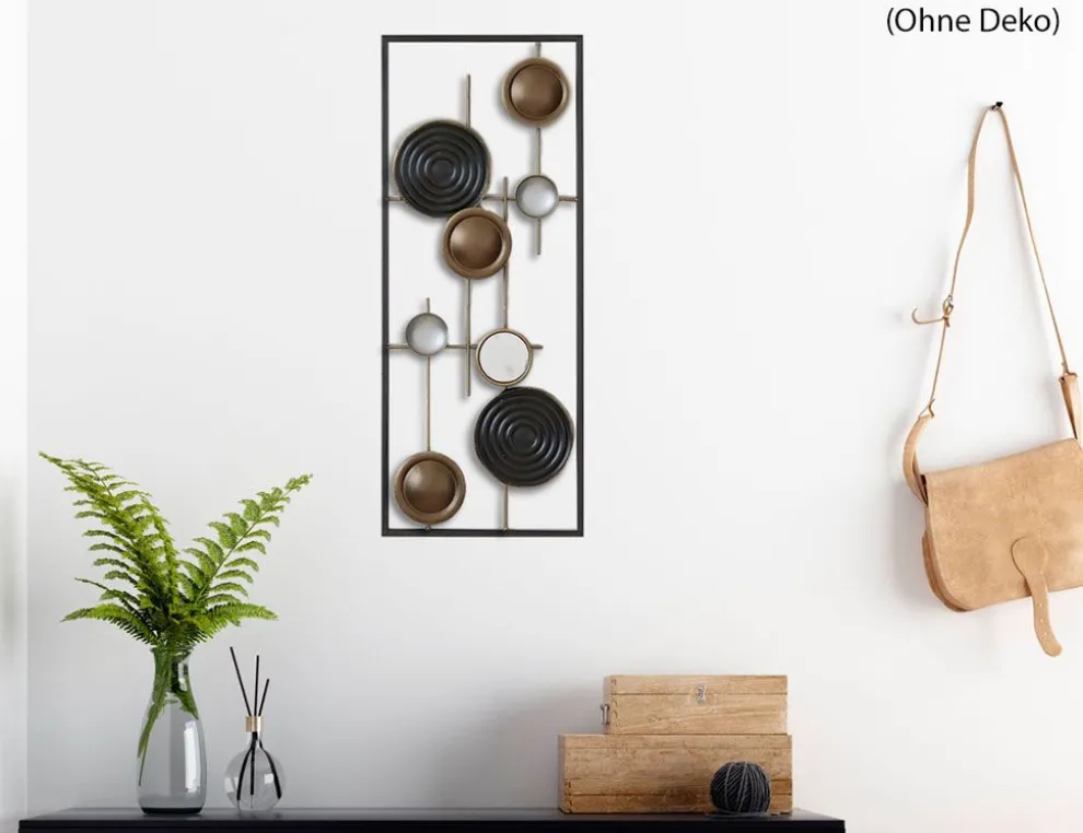 Metallbild Geometrische Formen 25x61cm