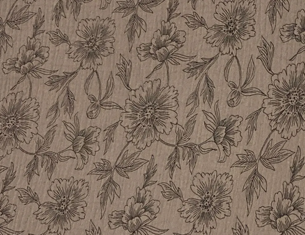 Musselin Double Gauze Blume Braun
