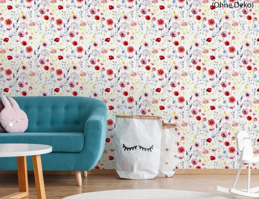 Papiertapete Blume Multi