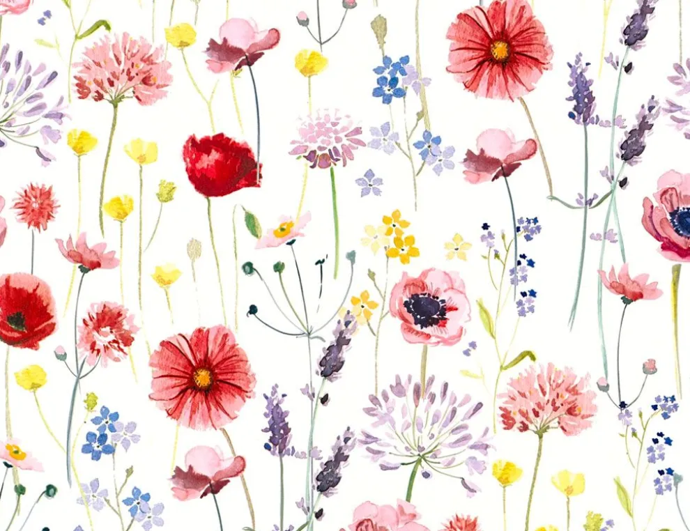 Papiertapete Blume Multi