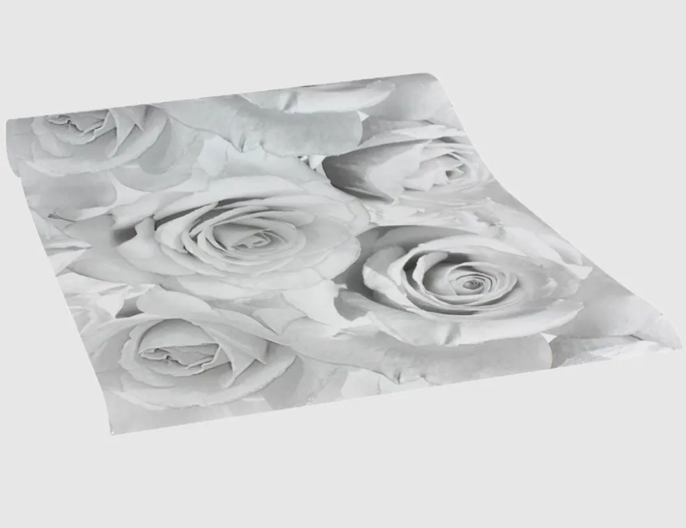 Papiertapeten Rosen grau