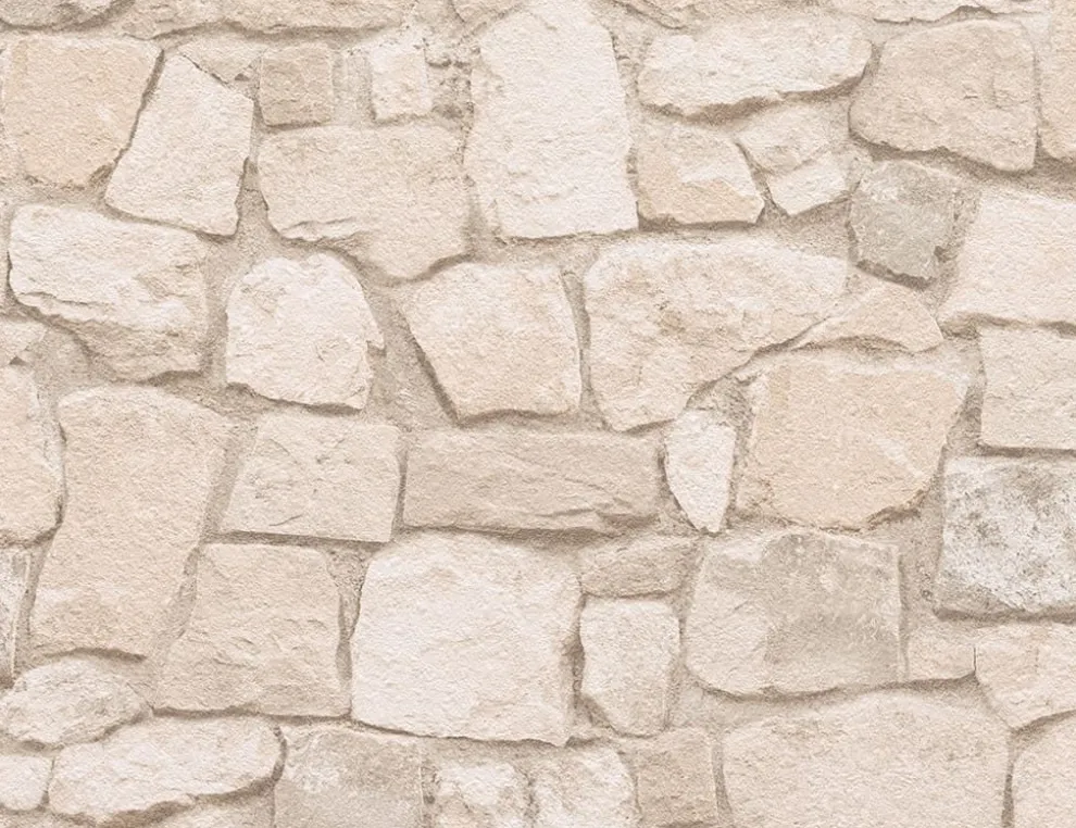 Papiertapete Stein Beige