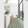 PVC Helios Tile Grün, Weiß 2m