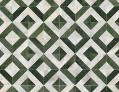 PVC Helios Tile Grün, Weiß 2m