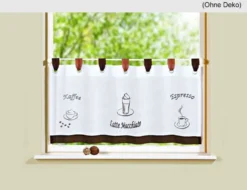 Scheibengardine Kaffee braun