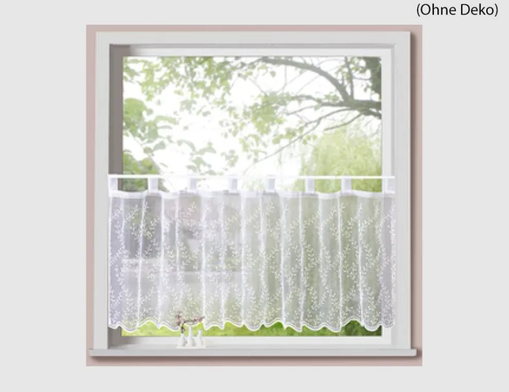 Scheibengardine Ranke Weiß