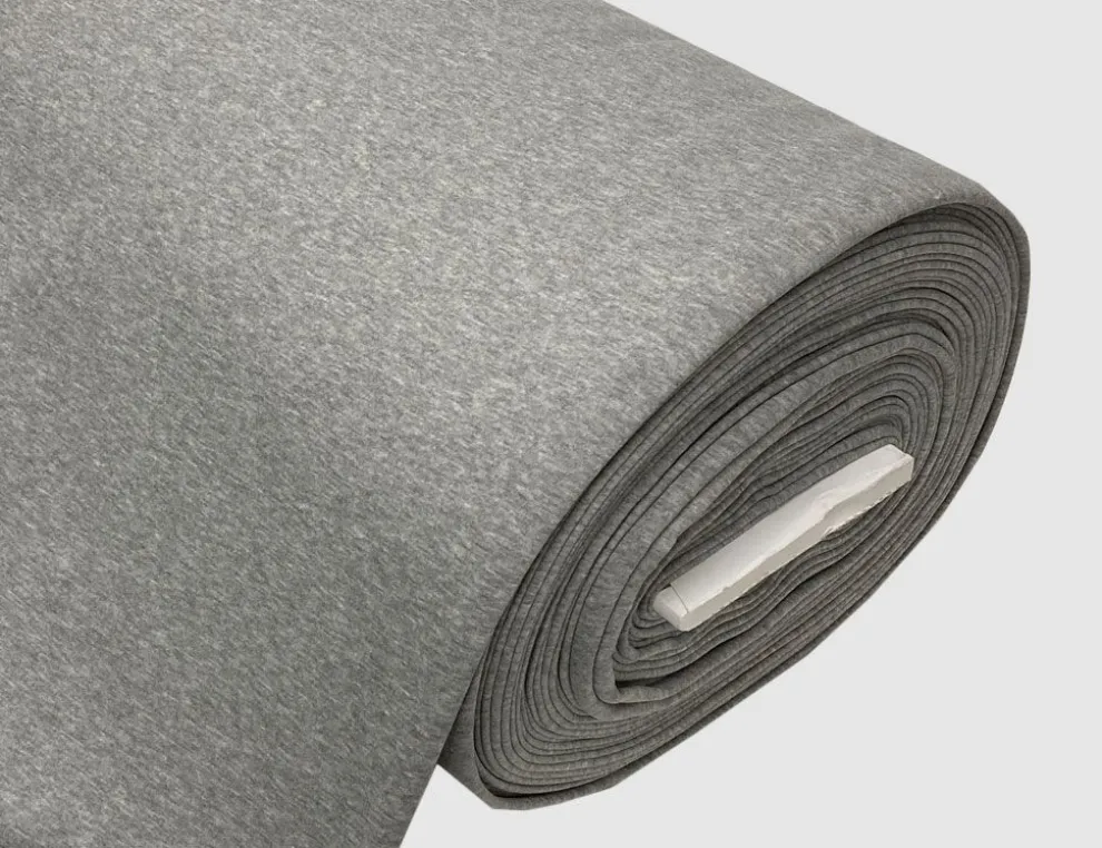 Sweatstoff Hellgrau meliert