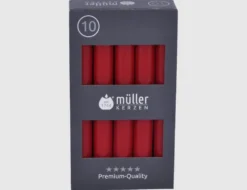 Tafelkerzen Karminrot 10er Pack